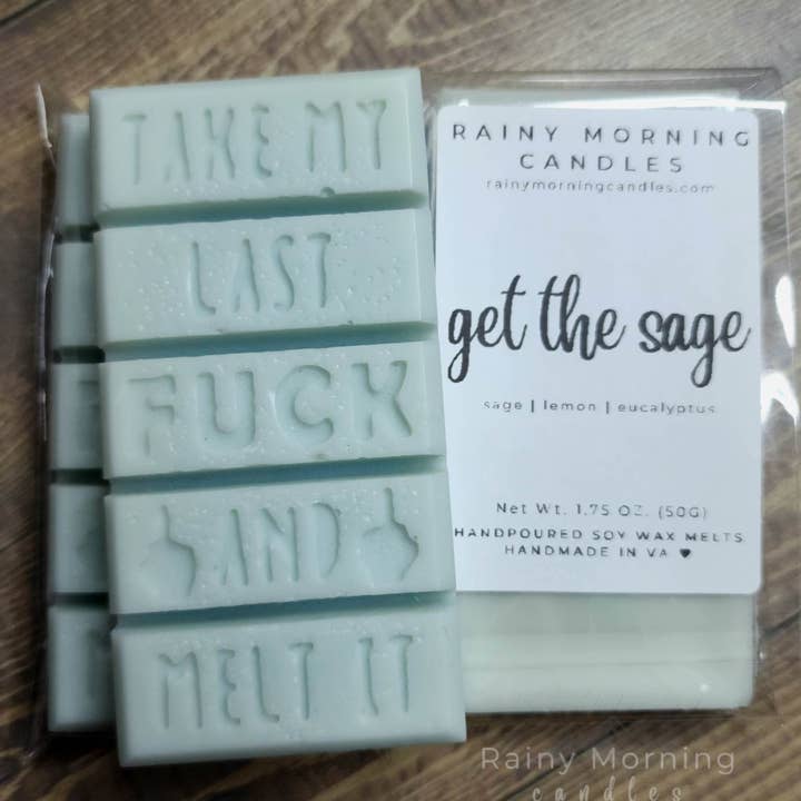 Rainy Morning Candles - Wholesale Wax Melt - Get The Sage! | Wild Sage | Take My Last F! Wax Melts