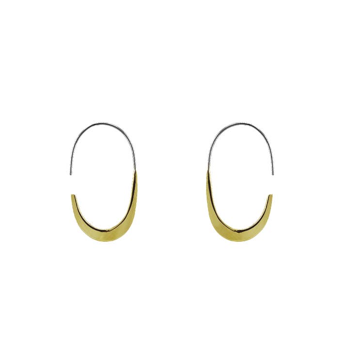 Long Solid Brass Elliptical Hoop for wholesale by SITA
