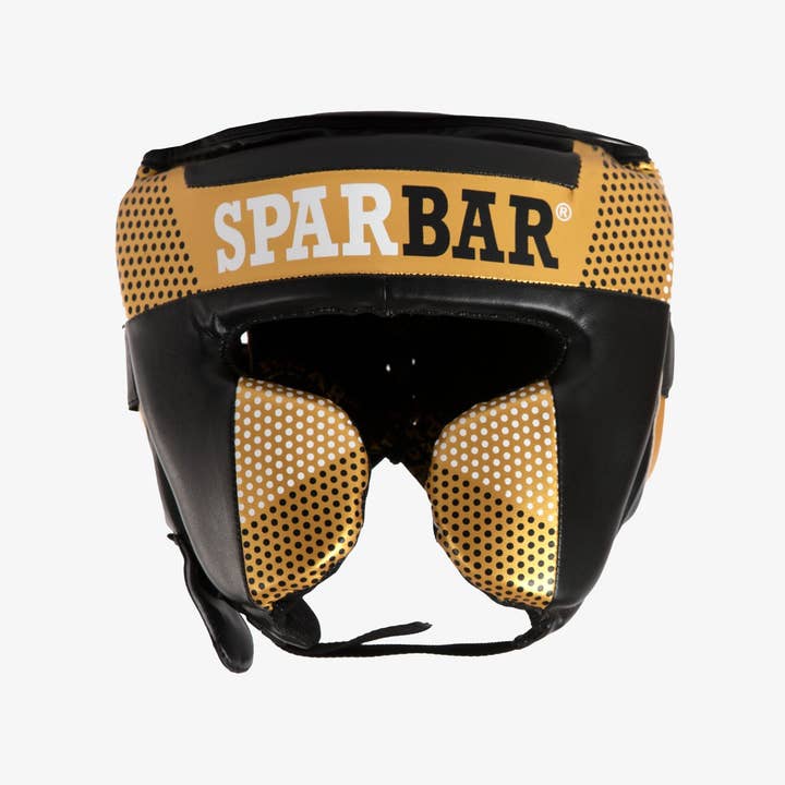 SPARBAR® SB1 VOLLGESICHTS-KOPFSCHUTZ - GOLD & SCHWARZ für den Großhandel von SPARBAR