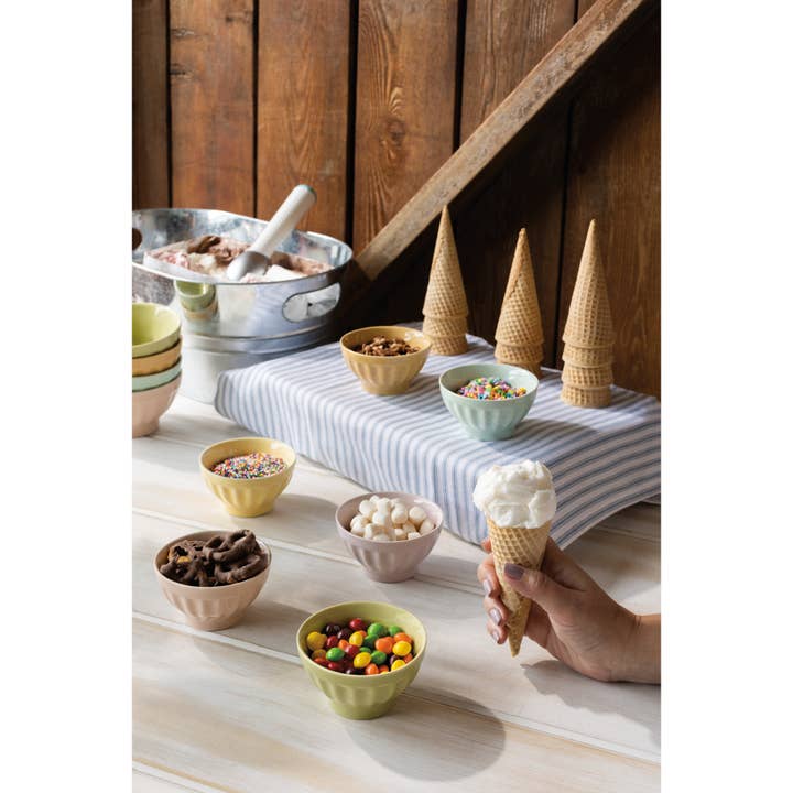 Danica Brands - Wholesale Bowl - Flora Sundae Bar Pinch Bowls Set of 63
