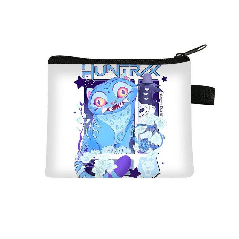 Auraquise - Vente Porte-monnaie – enfant - Porte-monnaie Mini Imprimé Anime Chasseurs de Démons K-Pop Porte-clés & Cartes Portable Petit Portefeuille Mignon2