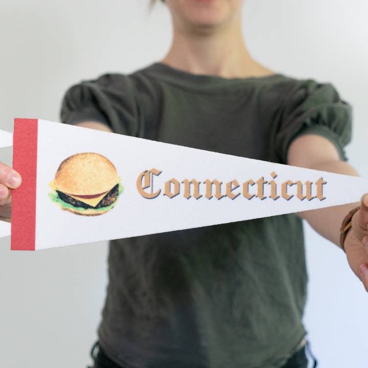 Connecticut Felt Pennant for wholesale by Benoit's Design Co.