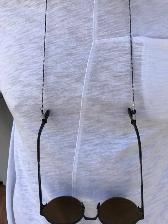 Men's Black Glasses Chain for wholesale by Christina Christi