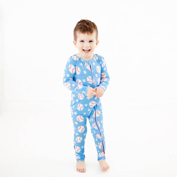 Combinaison Convertible Étoiles et Rayures - Bleu Ciel pour la vente par Dreamiere