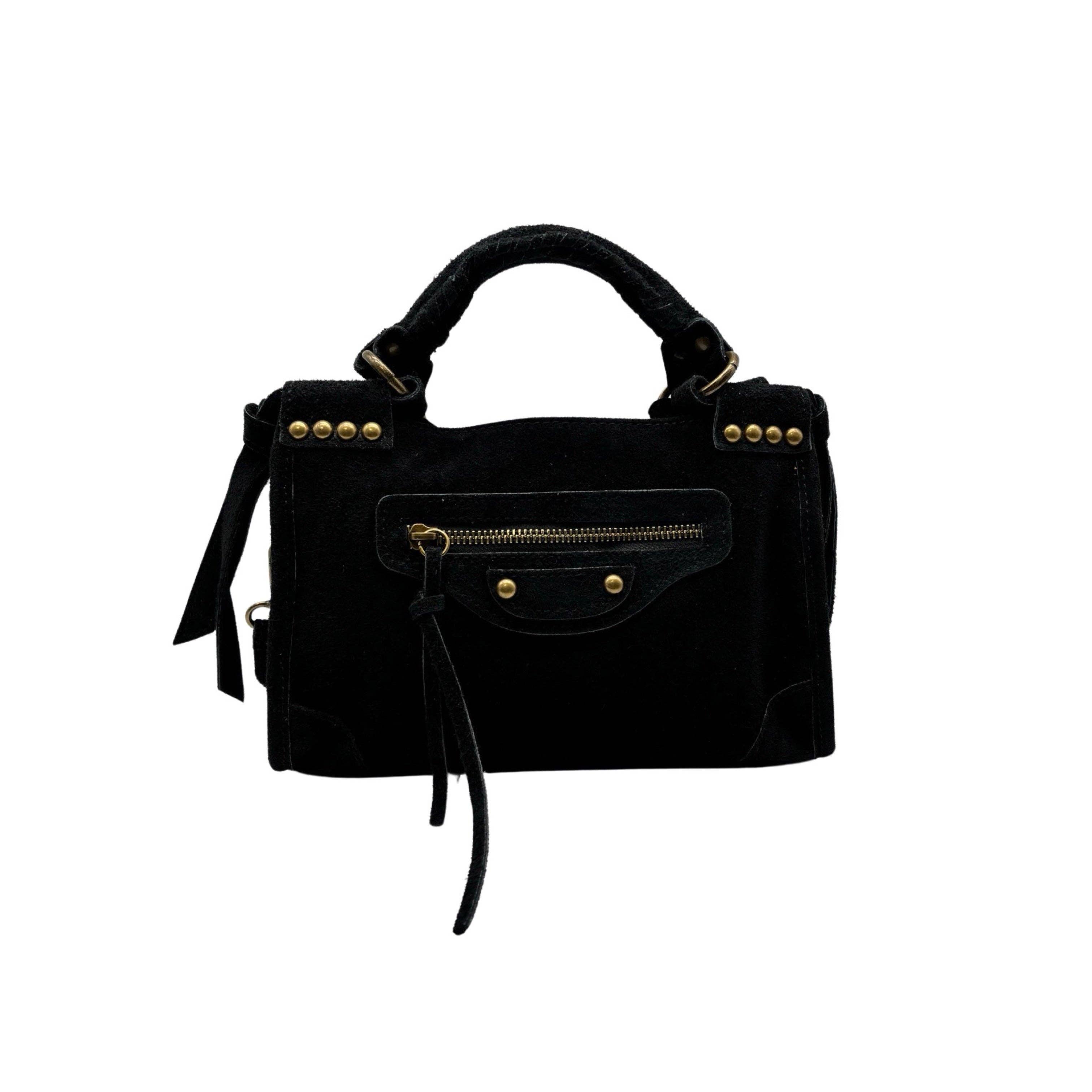 Louisa lee - Venta al por mayor Bolso con asas - Mujer - Bolso Olaya de piel de ante con tachuelas8