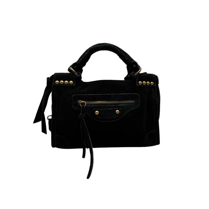 Louisa lee - Venta al por mayor Bolso con asas - Mujer - Bolso Olaya de piel de ante con tachuelas8