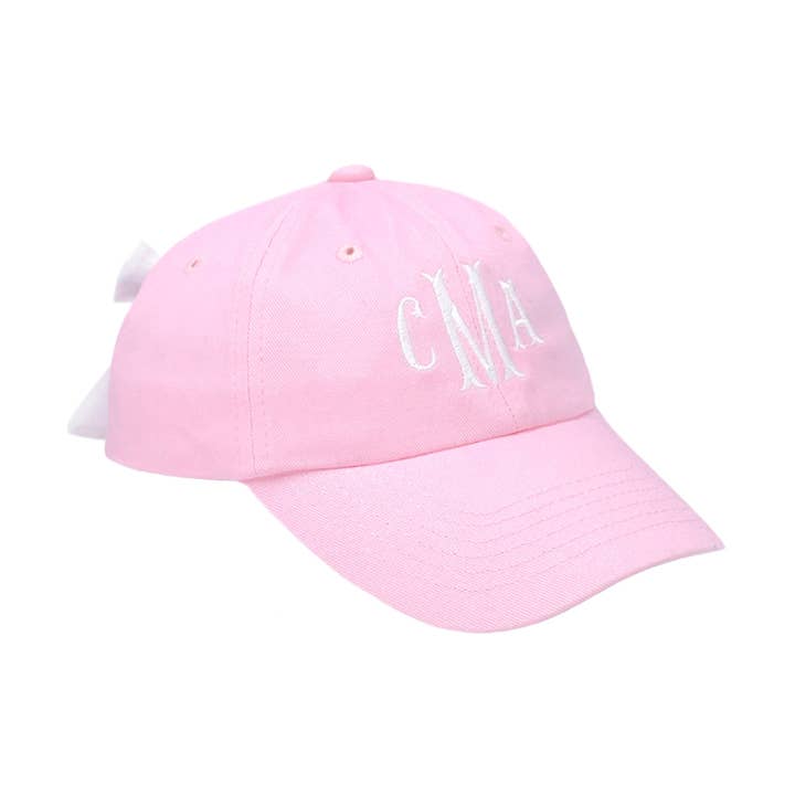 Casquette de baseball avec nœud rose (Adulte) pour la vente par Bits & Bows