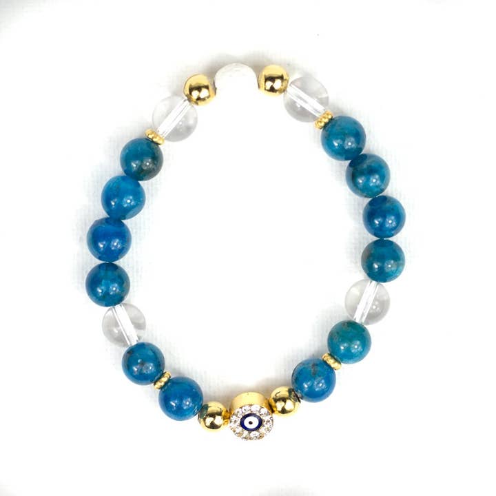 The Allay Store - Vendita all'ingrosso Bracciale con perline - BRACCIALE EVIL EYE l Apatite blu1