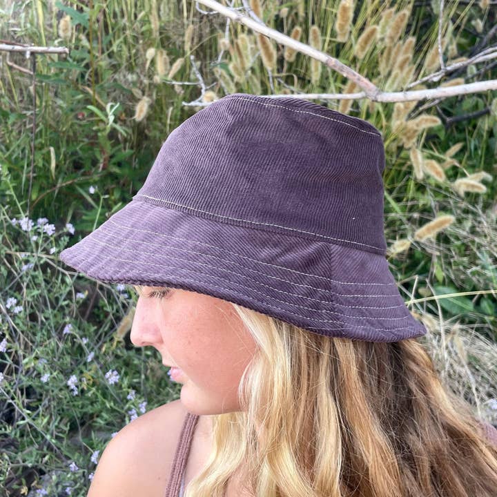 Blue Corduroy - Wholesale Bucket hat – Women's - Corduroy Bucket Hat - Chocolate3
