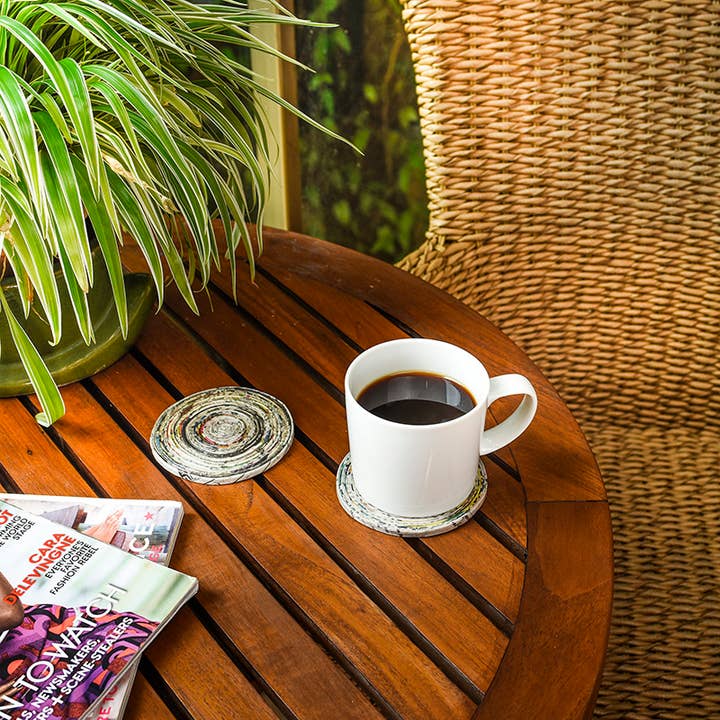 Mementa Home - Wholesale Coasters - Recycled Newspaper Coaster Sets (Assorted)