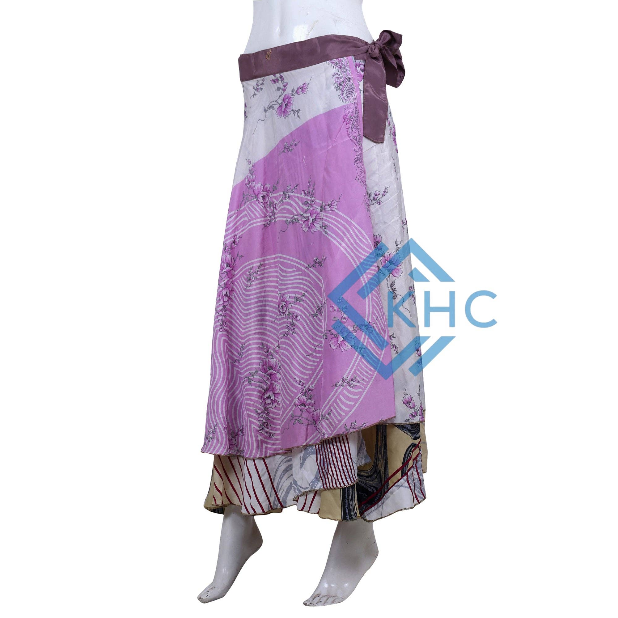 KHC - Vendita all'ingrosso Gonna - Donna - Lotto all'ingrosso di 10 gonne lunghe in seta indiana2
