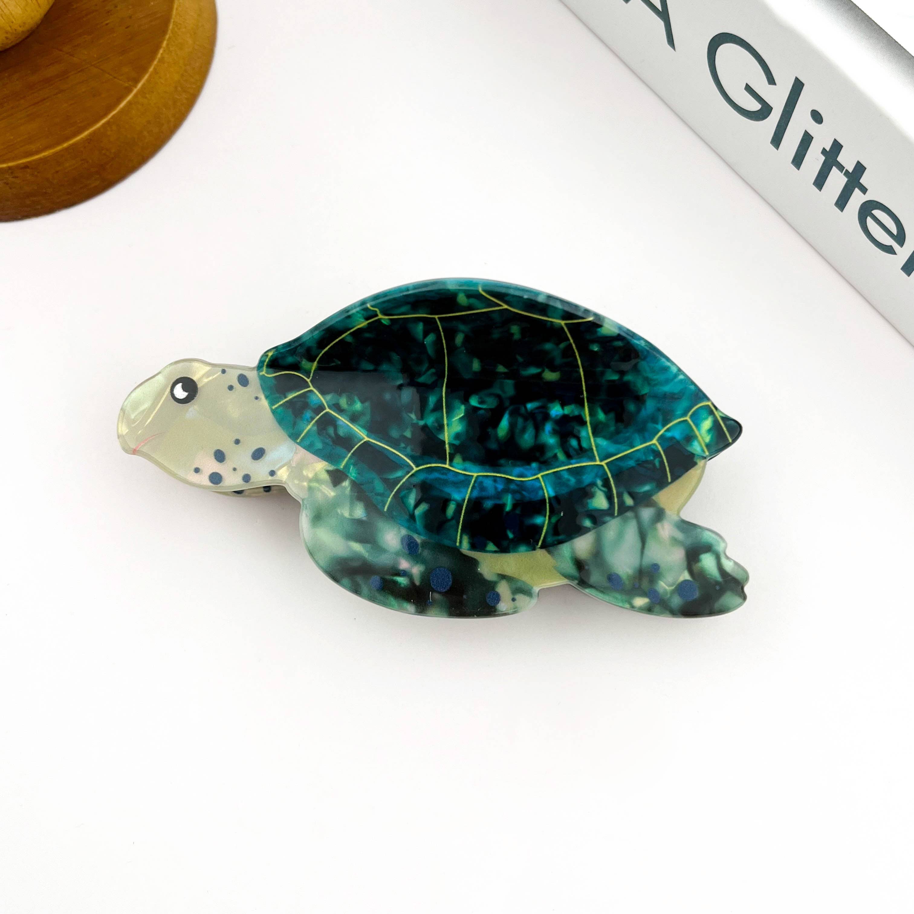 SoapElenGlen - Vendita all'ingrosso Fermaglio per capelli - Donna - Fermaglio per Capelli a Forma di Tartaruga Marina, Accessorio per Capelli Ispirato all'Oceano1