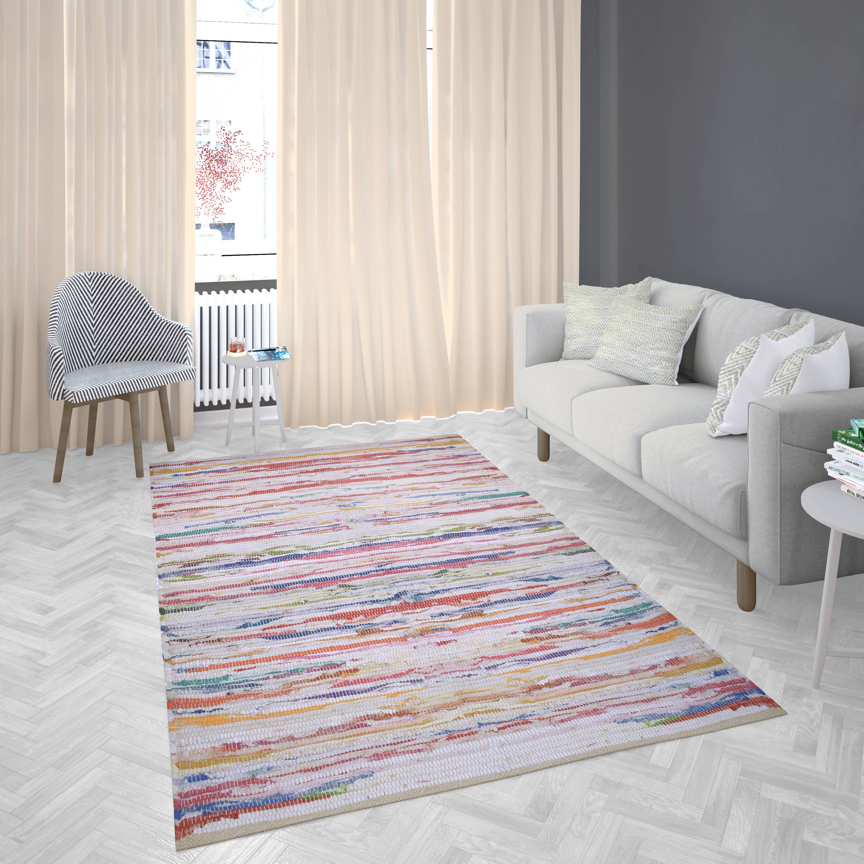 Fabstyles - Wholesale Area Rug - Fabstyles Chindi Rag Rugs (Multiple Color & Size Options)5