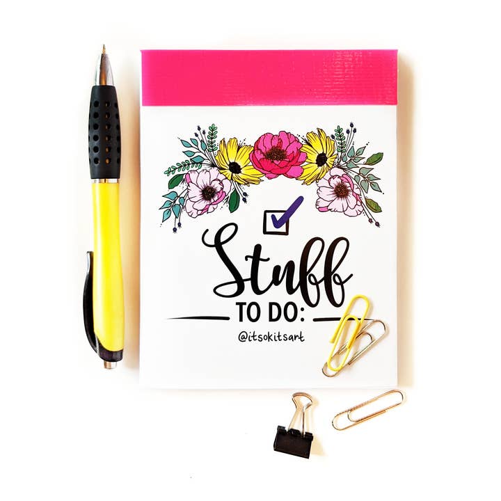 Notepad - Stuff To Do for wholesale by It's OK. It's ART.