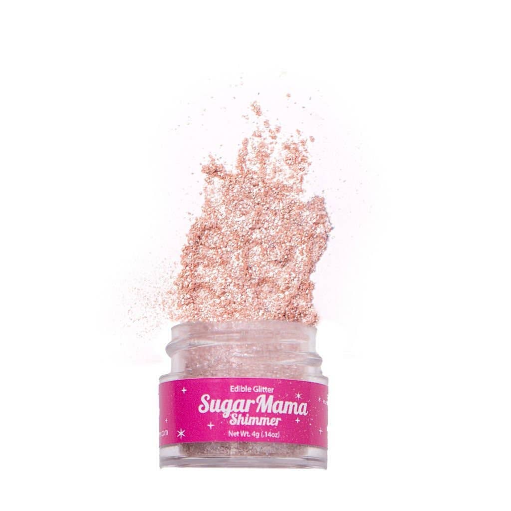 Sugar Mama Shimmer - Wholesale Cocktail Mix/Syrup - Rose Gold Shimmer - Rose Gold Edible Glitter3