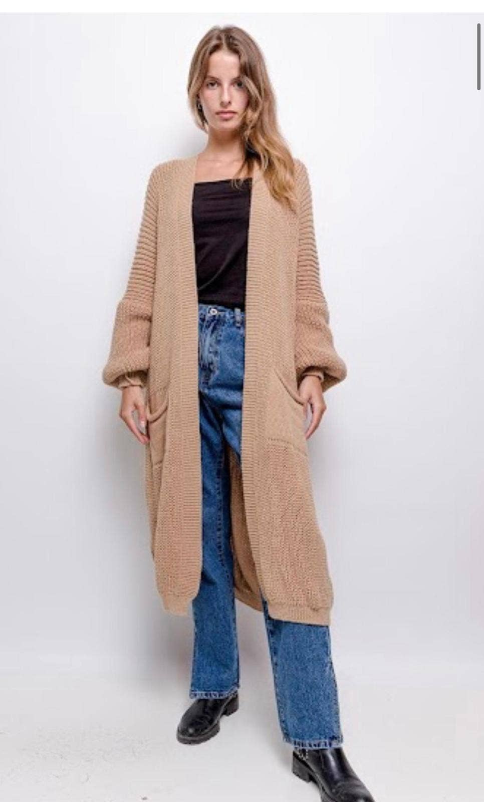 LORIANE - Wholesale Cardigan - Women's - 2268 Long knitted cardigan30