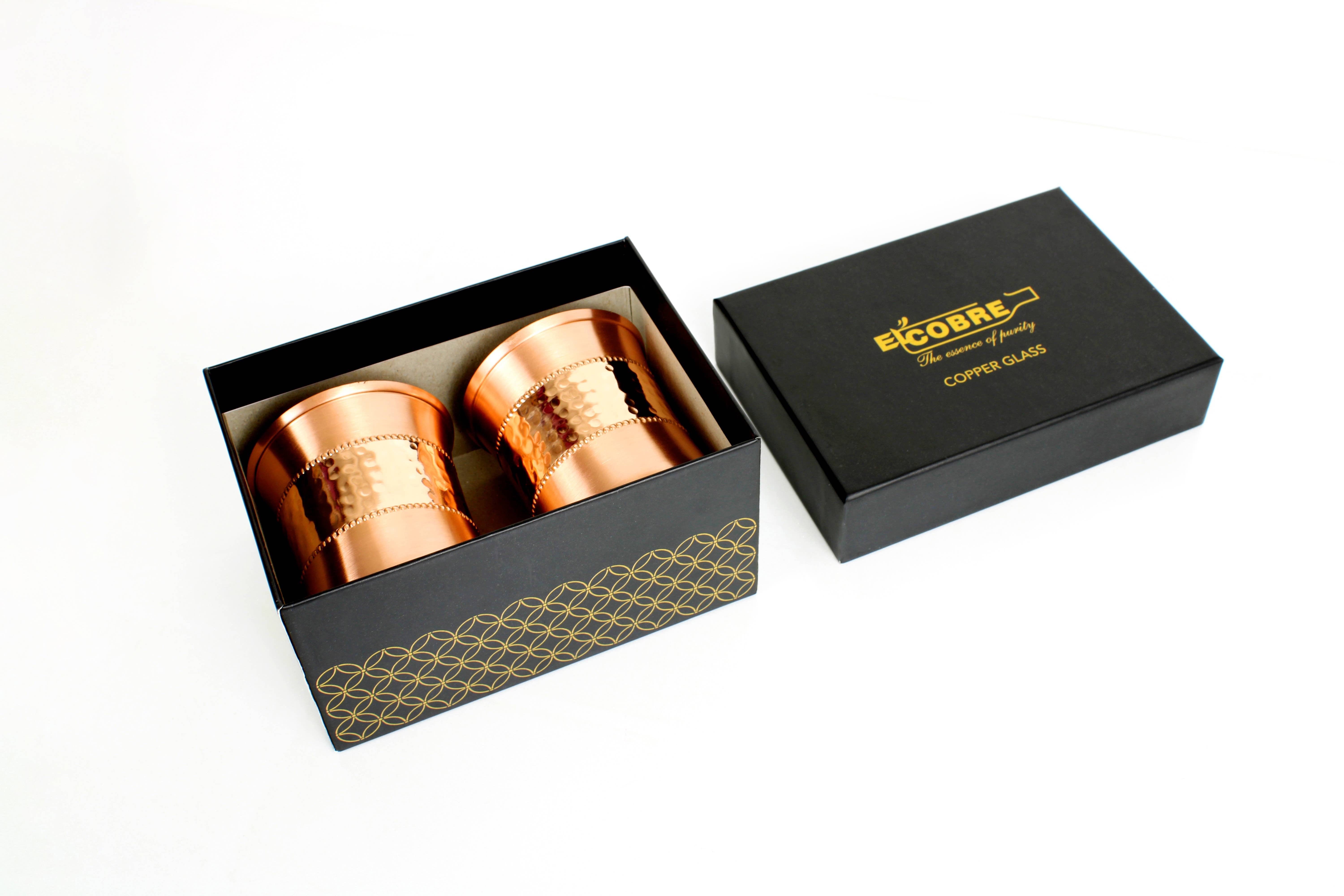 El'Cobre-Ecozonelifestyle - Wholesale Drinking Glass/Cup - Curved Sequence Glass Set in Gift Box (2 Glasses)5