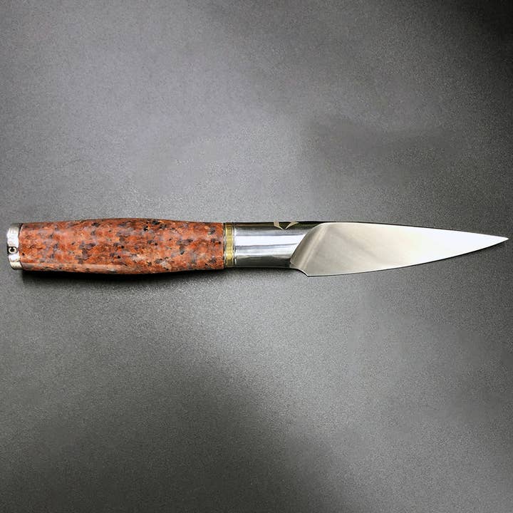 Red Marble Handle - 4 Inch Pairing Knife for wholesale by Craftstone Knives