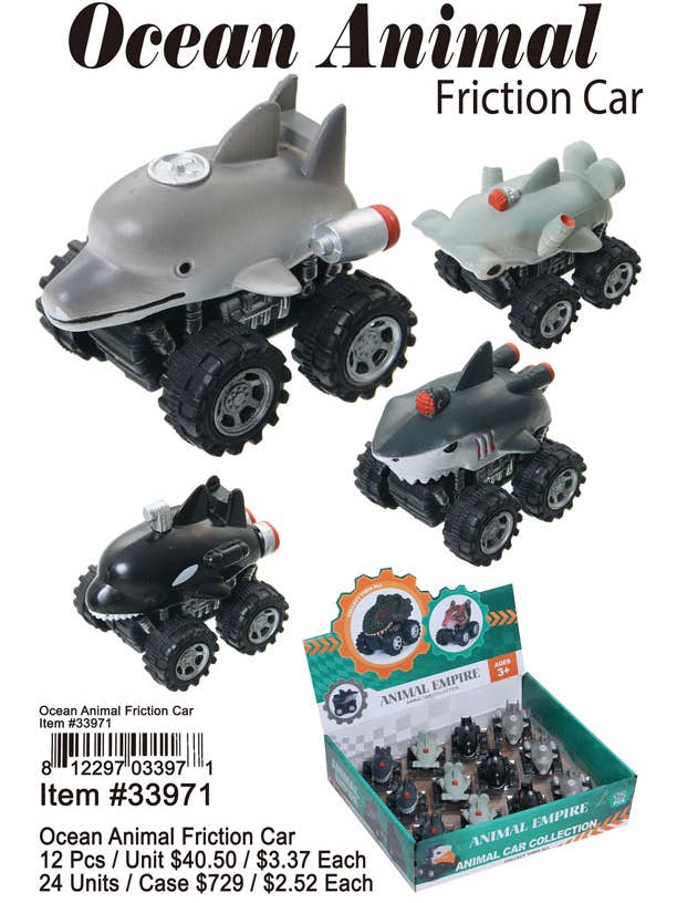 Ocean Animal Friction Car for wholesale by Puka Creations