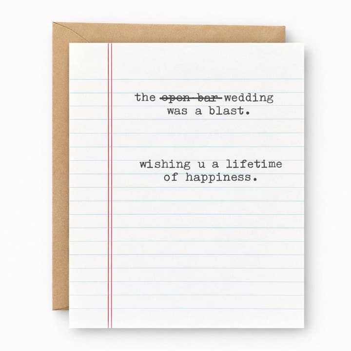 The Open Bar Wedding Was a Blast. Wishing You a Lifetime for wholesale by Ravensgoods