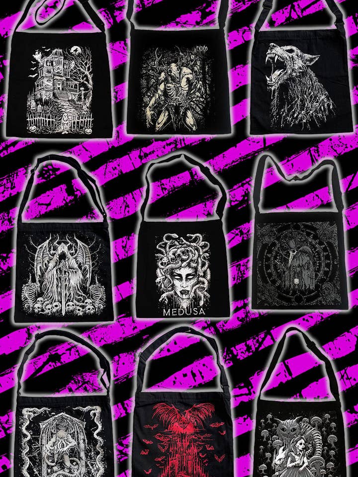 Bolso Tote con Cremallera y Correa para el Hombro para venta al por mayor de vampirefreaks