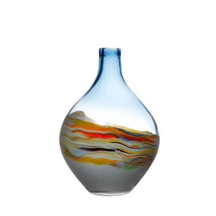 Achat Rhian Runde, handgeblasene Vase aus Achat für den Großhandel auf Faire1