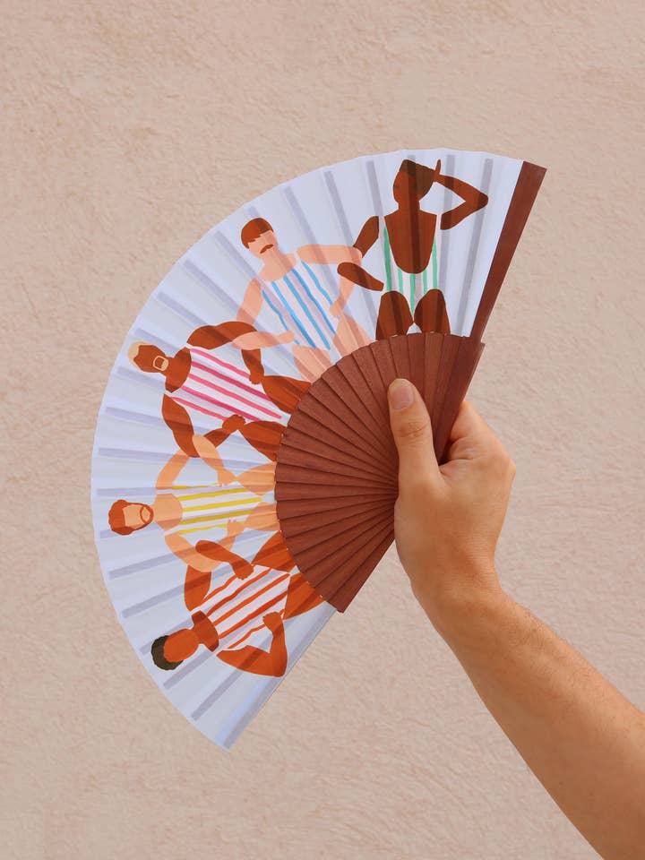 Éventail "Les Baigneurs" pour la vente par Thomas Gravereau