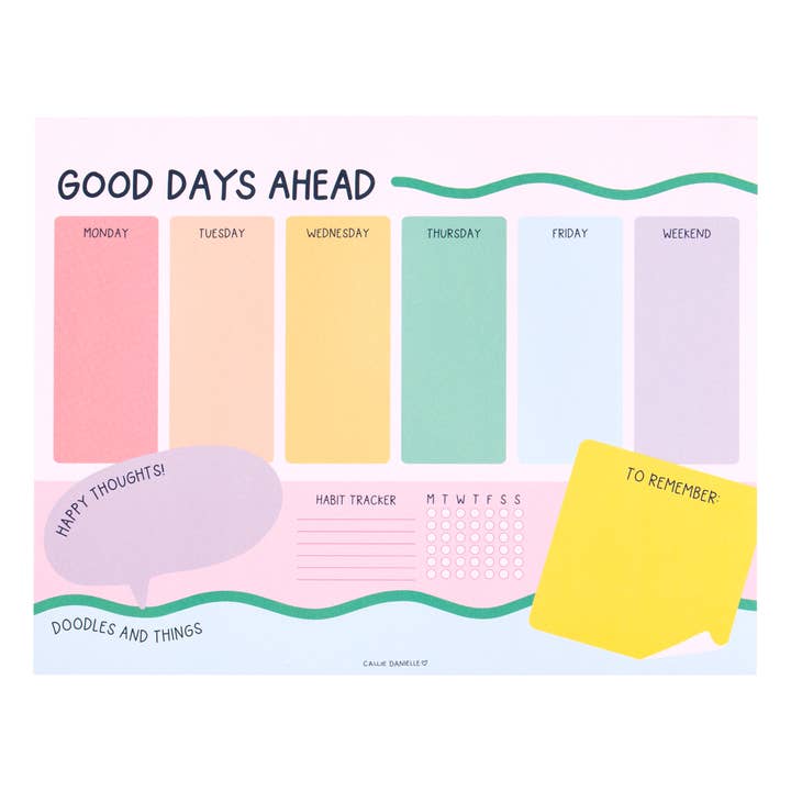 Good Days Ahead Notepad for wholesale by Callie Danielle