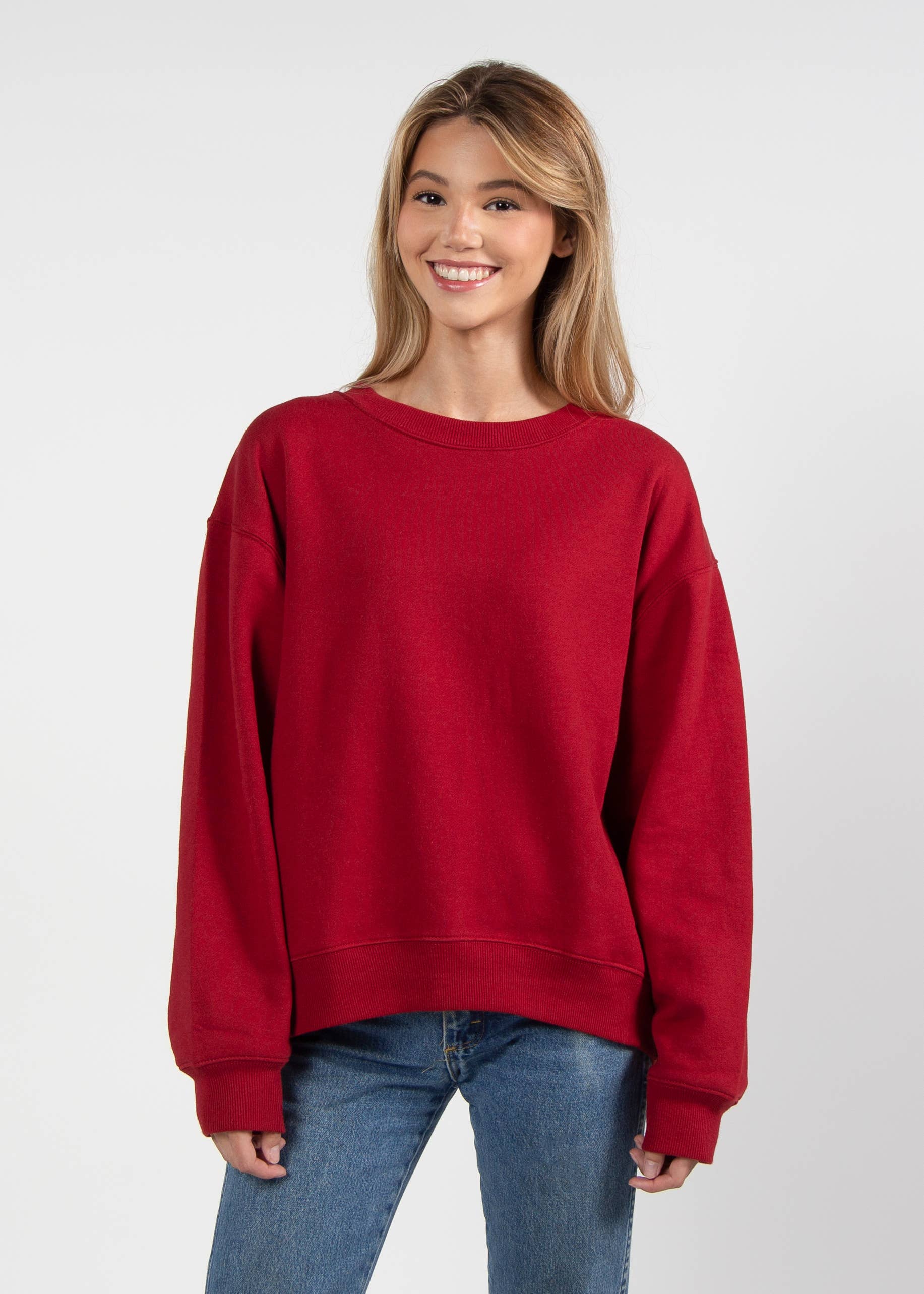 chicka-d - Wholesale Sweatshirt - Women's - Old School Crew, All Colors7