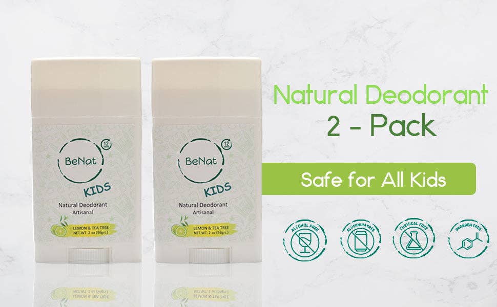 VIAI Beauty - Wholesale Deodorant - Women's - BENAT 2-Pack all-Natural Deodorants for Kids & Teens6