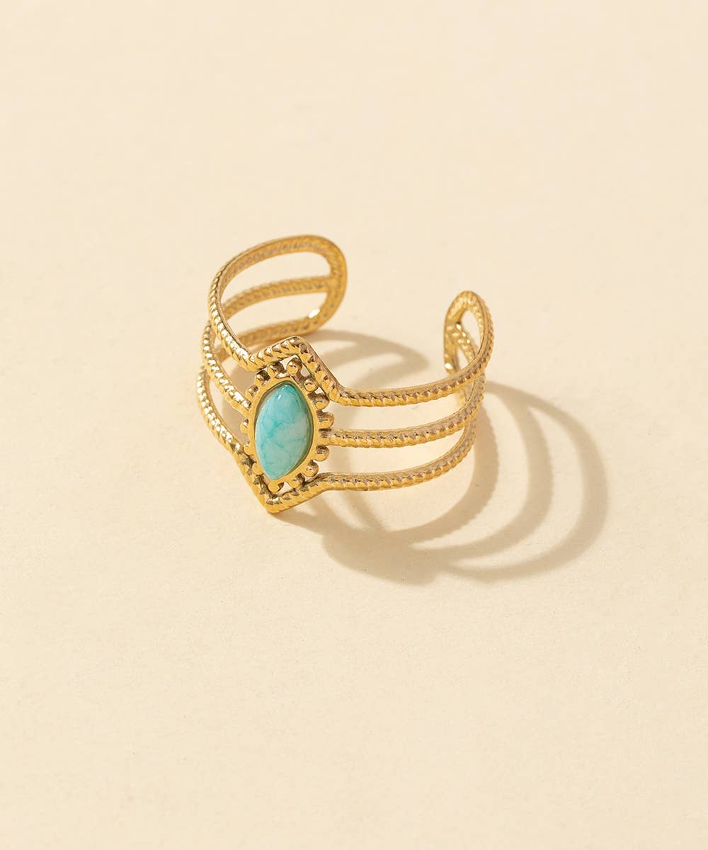 Blossom bijoux - Vendita all'ingrosso Anelli cocktail/statement - Anello regolabile in acciaio inossidabile 24BGA0521