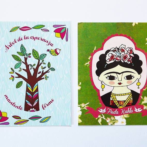 Chunchitos – Engroshandel Postkortsæt – Indsamling af Frida Kahlo postkort 2. Original illustration1