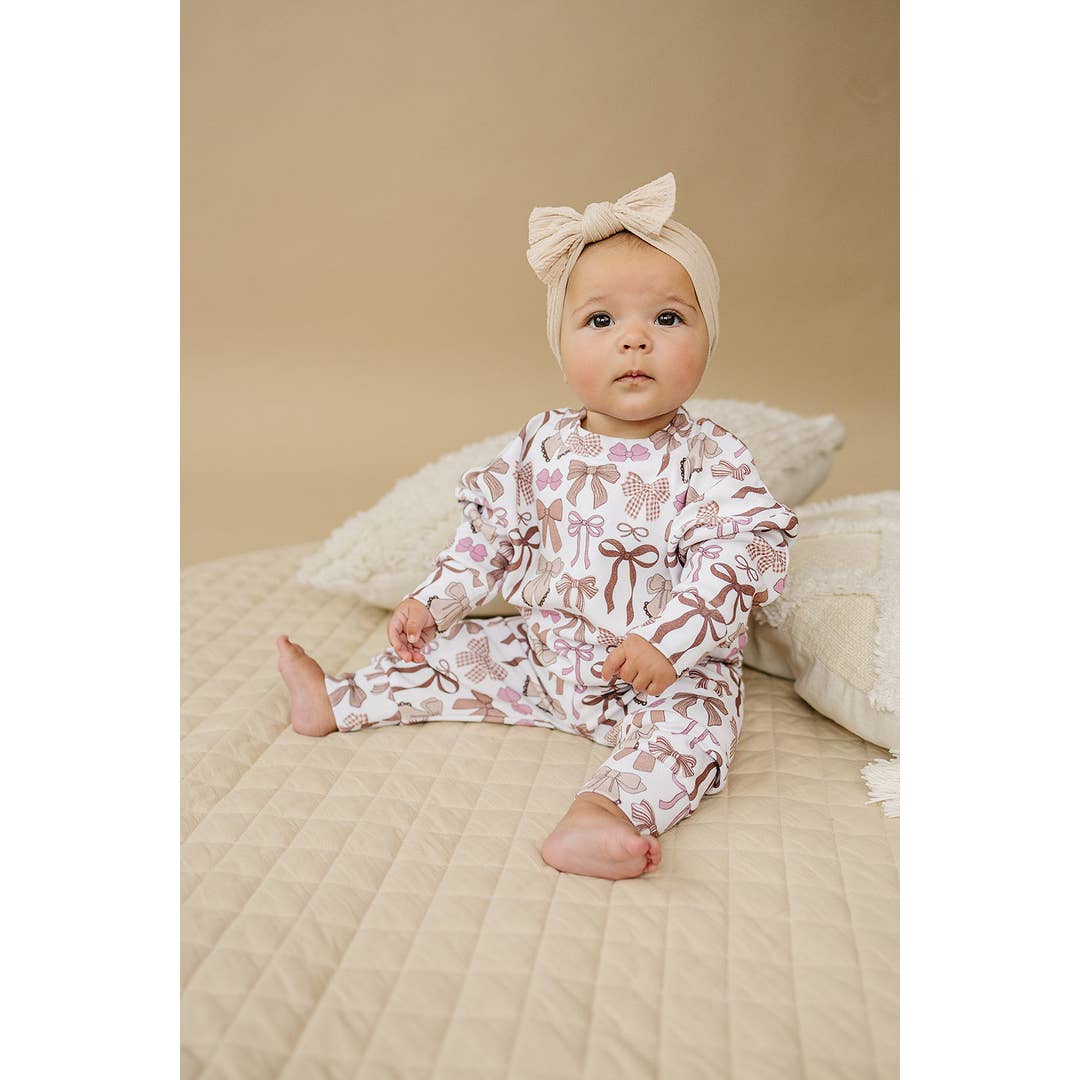 Lucky Panda Kids - Wholesale Top & Pant Set - Kids - Jogger Set | Mocha Bows