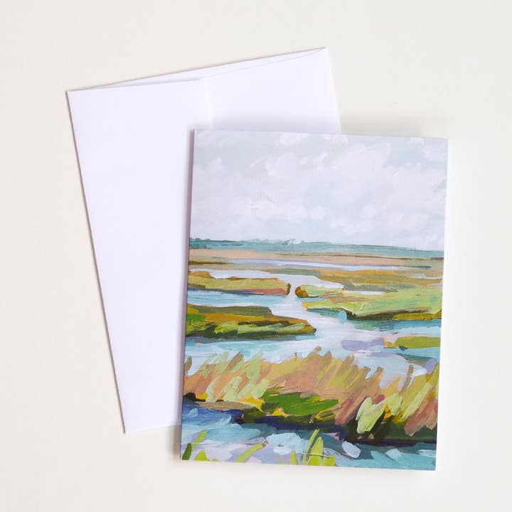 Marsh Stationery Set of 6 for wholesale by Sarah Jane Tart Art Studio