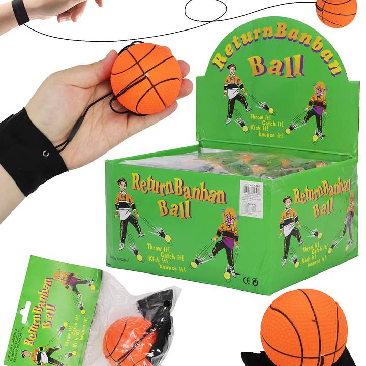 Basketball Throw Back Sports Bouncy Return Ball for wholesale on Faire0