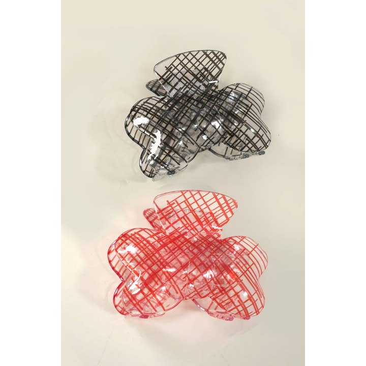 JOSSLYN by wall to wall - Wholesale Hair Clip - Women's - SHEER MESH LACE BOW HAIR CLAW CLIPS | 40H8662