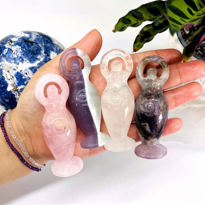 Rock Paradise - Wholesale Spiritual Stone/Crystal - Crystal Gemstone Earth Goddess Stand - You Choose Stone