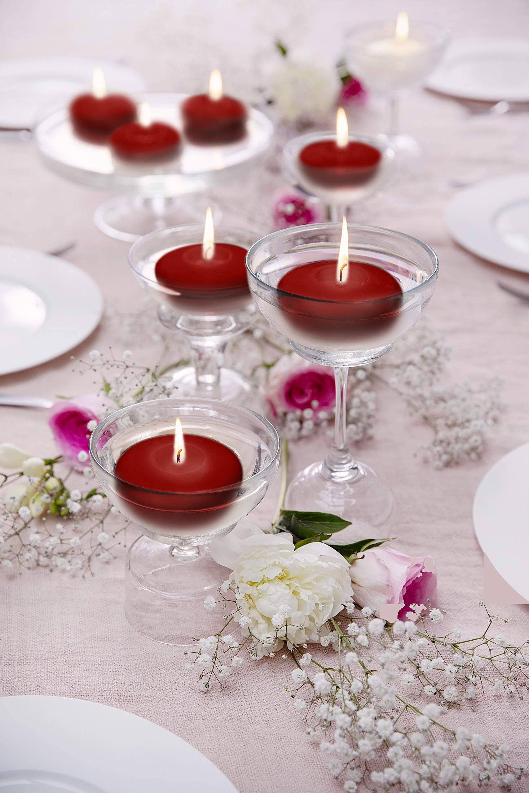 BOLSIUS - Wholesale Grappige kaars - Zwevende kaars van 1,75 inch, set van 20 stuks, ongeparfumeerd voor romantische bruiloftscenterpieces, decoraties, evenementen, zwembad of elke gelegenheid.20