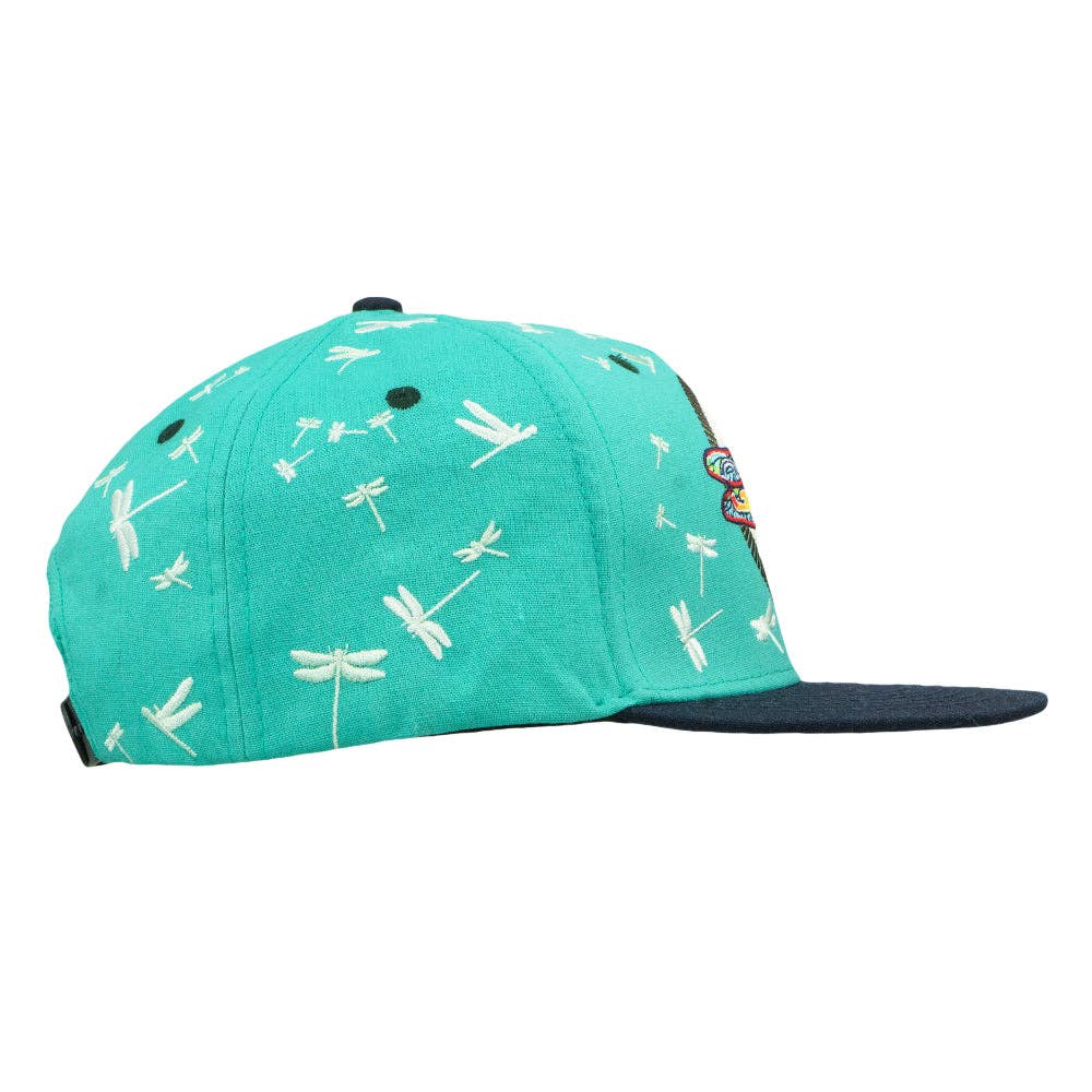 Goose Dragonfly Turquoise Snapback Hat for wholesale on Faire2