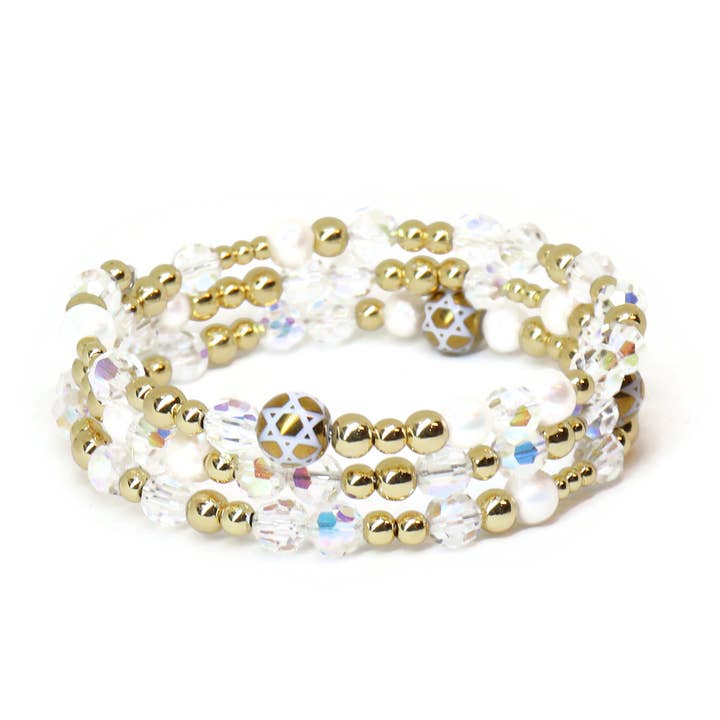 MTLXG2B Judaica Luxe Aurum Plus Memory Wire Bracelet Jewish and other Purchase Wholesale crystals gold coast. Free Returns & Net 60 Terms on Faire trending on Faire.