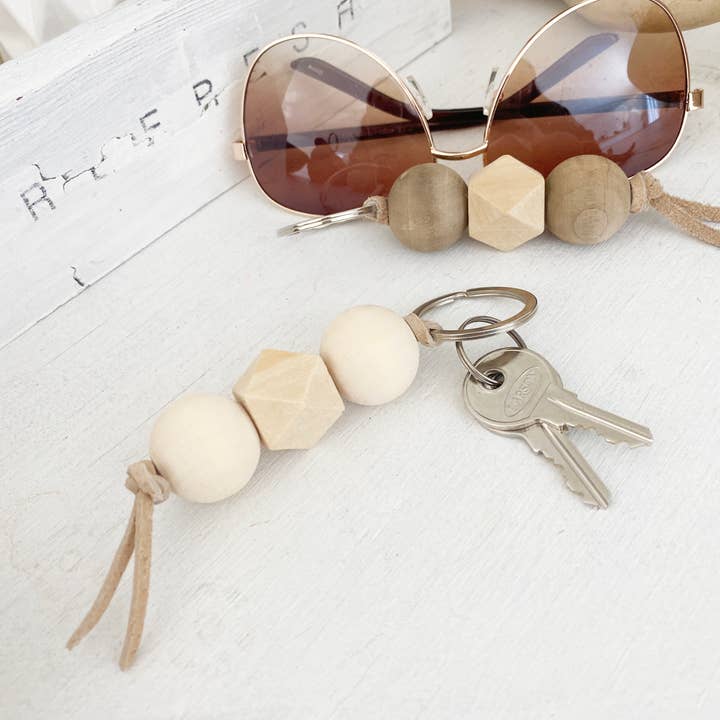 Simply Styled Art - Wholesale Keychain - Women's - Boho Wood Bead Geometric Keychain5