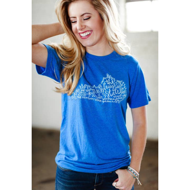 Camiseta Kentucky Word Art por atacado de Doodles By Rebekah