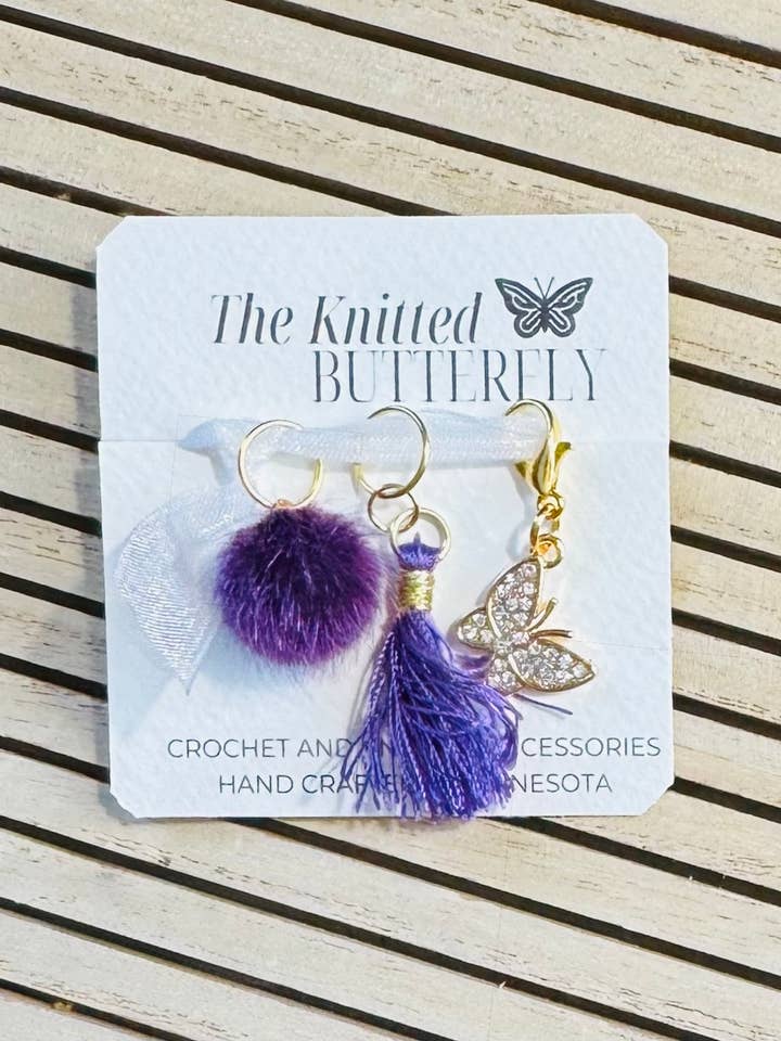 Flutter - Purple for wholesale by The Knitted Butterfly
