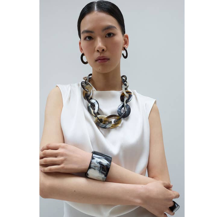 BRANCH JEWELLERY – wholesale Cocktail/statement ring – Black Natural Round Buffalo Horn Ring jewelry Gift for women13