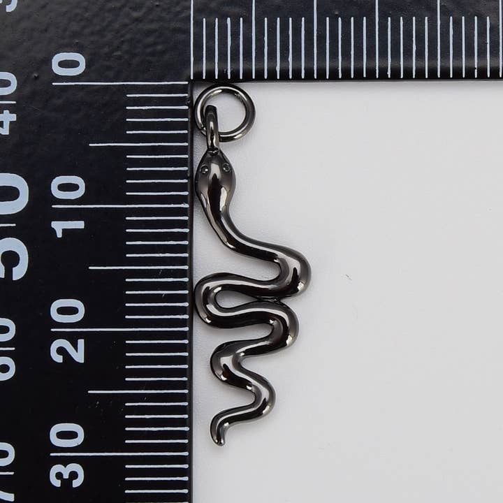 Beads Creation - Wholesale Individual Charm/Pendant - Gold Filled Snake Charm, Serpent Pendant, CP2661