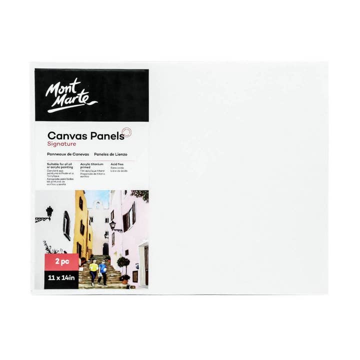 Canvas Panels Signature 11 x 14in (27.9 x 35.6cm) 2pc for wholesale by Mont Marte Usa, Inc.