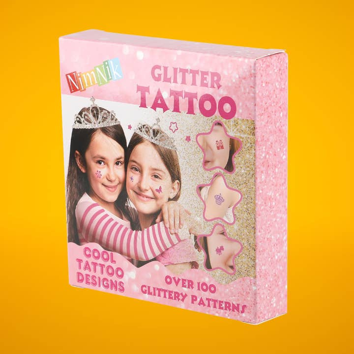 NimNik - Venta al por mayor Tatuajes temporales - Tatuajes de Purpurina para Niñas - Kit Completo para Hacer Tatuajes