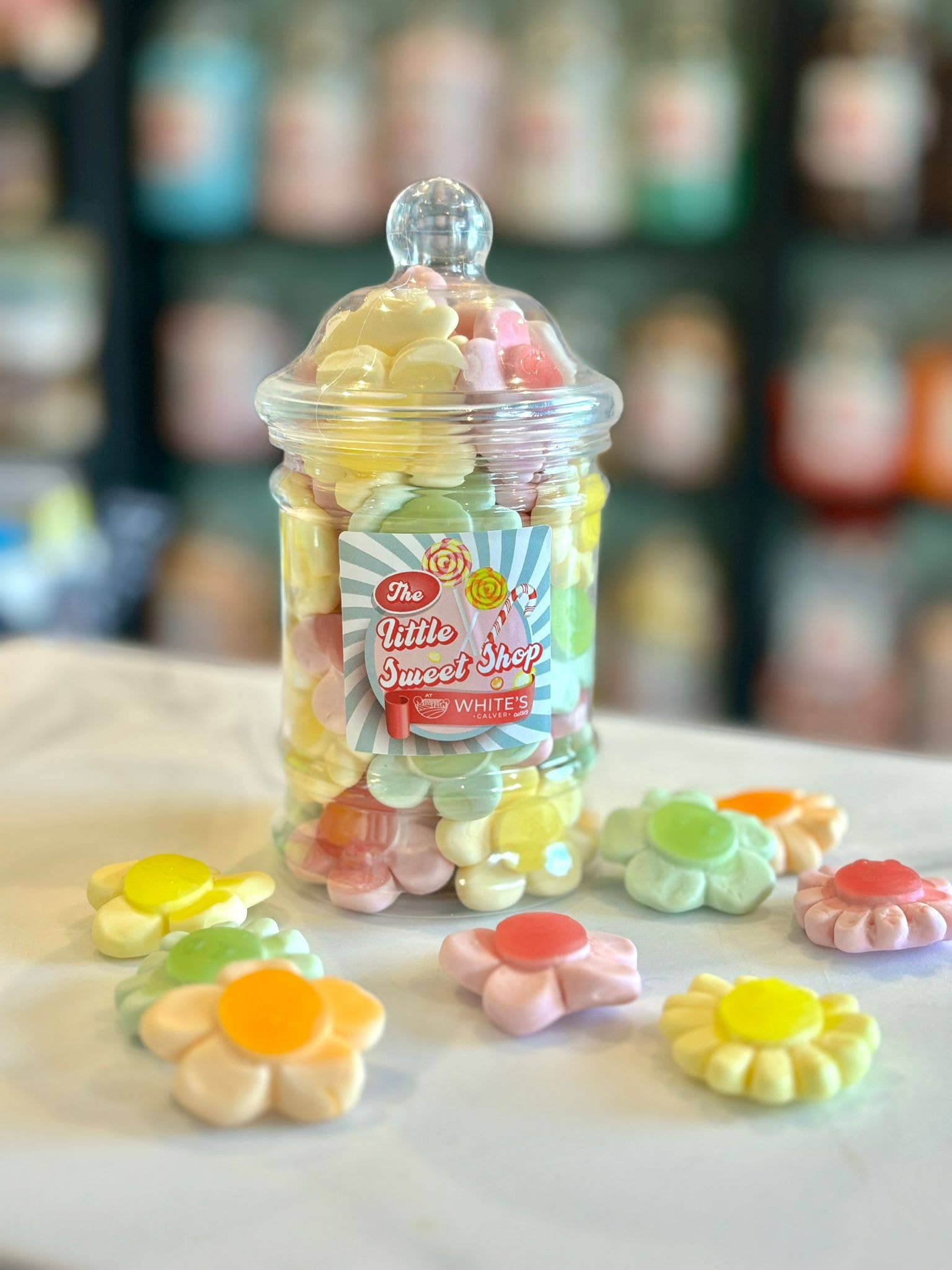 Flossy Teacake - Wholesale Gummy - Happy Flowers Sweet Jar 250g