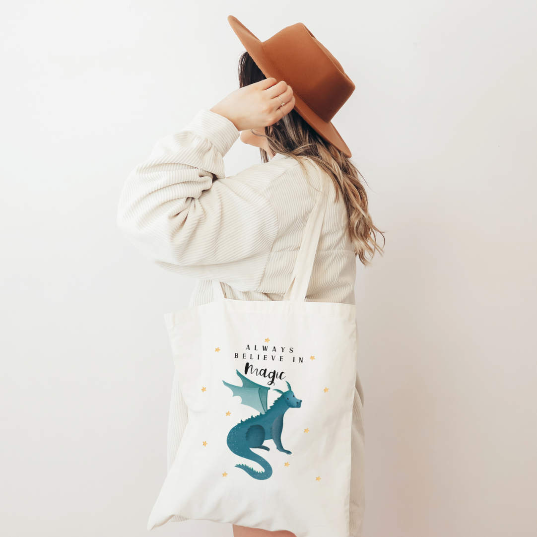 Tilda&Theo - Wholesale Tote Bag - Women's - Dragon Tote Bag - Fantasy Shopping Bag1