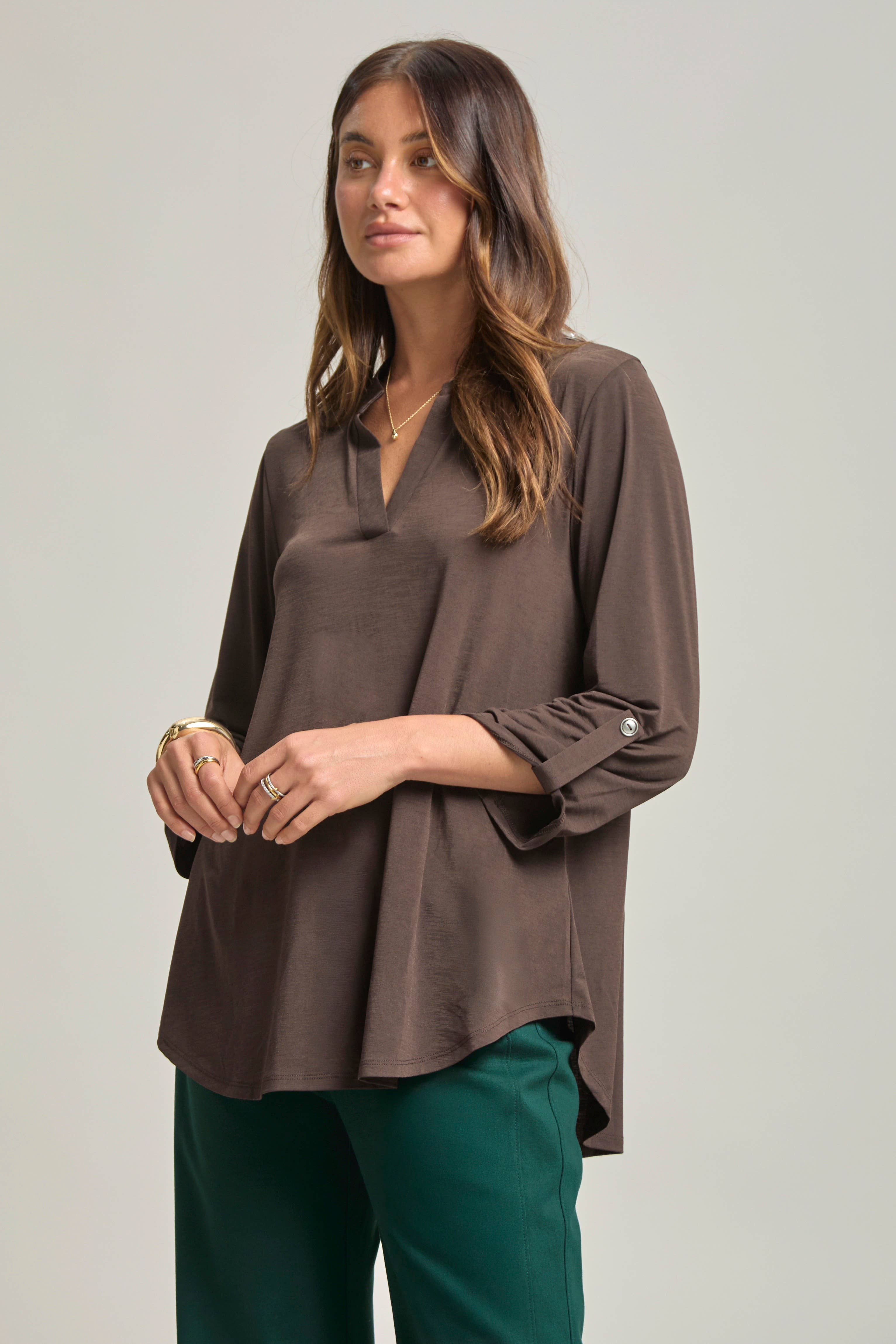 Dear Scarlett - Vente Chemisier – femme - Blouse Lizzy à manches 3/4, pratique pour le voyage8